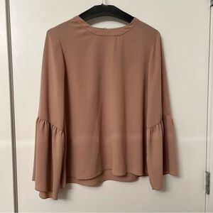 Wilfred Pink Flared‑Sleeve Blouse – Size Medium